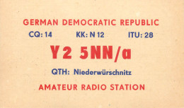 German Democratic Republic Radio Amateur QSL Card Y03CD Y25NN 1983 - Radio Amatoriale