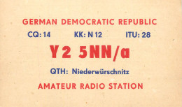 German Democratic Republic Radio Amateur QSL Card Y03CD Y25NN 1983 - Radio Amatoriale