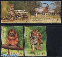 Ireland 1998 Endangered Animals 4v (2v+[:]), Mint NH, Nature - Animals (others & Mixed) - Cat Family - Monkeys - Nuovi