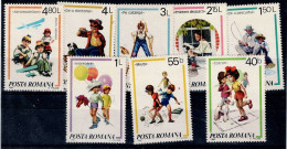 ROMANIA 1981 CHILDREN'S GAMES MI No 3829-36 MNH VF!! - Neufs