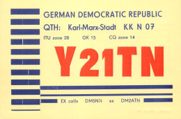 German Democratic Republic Radio Amateur QSL Card Y03CD Y21TN 1983 - Radio Amatoriale