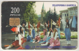 BOSNIA - PTT BIH, Folk Costumes BiH, 200 U, Used - Bosnien