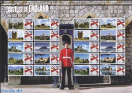Great Britain 2009 Castles Of England, Label Sheet, Mint NH, Art - Castles & Fortifications - Unused Stamps