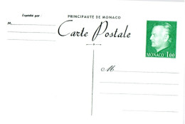 MONACO -- MONTE CARLO -- Monégasque -- ENTIER POSTAL -- CPA -- 1 Franc Prince Rainier III (1978) - Postal Stationery