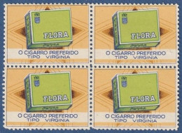 Vignettes, Portugal - FLORA. O Cigarro Preferido Tipo Virginia -|- MNG (No Gum) - Local Post Stamps