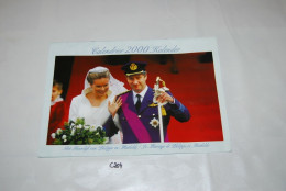 C204 Calendrier 2000 - Mariage De Philippe Et Mathilde - Roi De Belgique - Klein Formaat: 1991-00