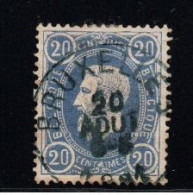 Belgium Belgique BLUE SINGLE RING CANCEL Used Stamps Son Sotn Postmarks Obliteration - 1869-1883 Léopold II