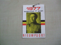 Carte Badge 7/8/1977 NIEUWPOORT - Tickets - Vouchers