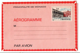 MONACO -- MONTE CARLO -- Monégasque -- ENTIER POSTAL -- Aérogramme -- 1,15 F Cour Du Palais Princier - Entiers Postaux