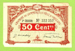 FRANCE / CHAMBRE DE COMMERCE / 50 CENTIMES /  2 AOUT 1917  / 3ème EMISSION / 022352 - Cámara De Comercio