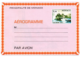 MONACO -- MONTE CARLO -- Monégasque -- ENTIER POSTAL -- Aérogramme -- 2,10 F Palais Princier - Entiers Postaux