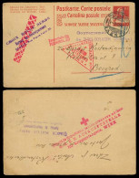 SERBIA. 1916. WWI. Geneve / Switzerland - Belgrade. Swiss Stat. Reply Card / Pmk RED CROSS SERBE + Austrian. - Serbie