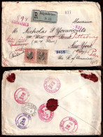 SERBIA. 1911. Belgrade - USA. Registr Frkd Env. 15p + 50p. - Serbie