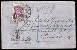 SERBIA. 1920 (Jan 23). Belgrade - UK. Registered Censored Env. - Serbie