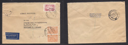 SAUDI ARABIA. 1955 (11 Jan) Djeddah - Stuttgart, Germany (18 Jan) Airmail Registered Multifkd Env. Fine. - Arabie Saoudite