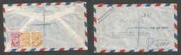 SAUDI ARABIA. C. 1957 (19 Nov) Huffuf - London, UK. Registered Air Reverse Multifkd Env, Tied Cds Mns R-cachet. Fine. - Arabie Saoudite