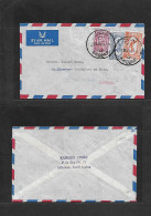 SAUDI ARABIA. 1957 (1 Oct) Al Khobar - Germany, Frankfurt. Air Tricolor Fkd Env. Lovely Condition, Neat Pmk. - Arabie Saoudite