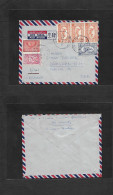 SAUDI ARABIA. 1955 (6 Dec) Khari, Khardj - East Germany, Dresden. Air Multifkd Env, Bilingual Cachet. Better Origin Vill - Arabie Saoudite