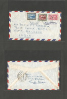 SAUDI ARABIA. 1961 (17 Oct) Dharan - India, Belgaum Camp. Air Multifkd Envelope Incl Tax Stamp, Violet Depart Cachet. Fk - Arabie Saoudite