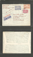 SAUDI ARABIA. C. 1950s. Dharan - Switzerland, Basel. Air KLM Tricolor Early Label. Multifkd Bilingual Cachet. - Arabie Saoudite