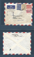 SAUDI ARABIA. 1960 (21 Aug) Dammam - Denmark, Naern (27 Aug). Air Multifkd Env, Cachet + Fine Cds With Arrival. Fine. - Saudi Arabia