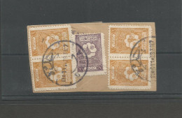 SAUDI ARABIA. 1927 (23 March) Djedda. Turkish PO. Small Fragment Multiple Usage 2 Pairs + Single, Bilingual Cds. VF. - Arabie Saoudite