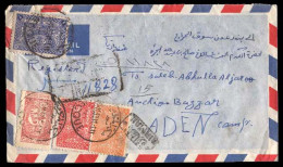 SAUDI ARABIA. 1953 (30 Nov.). SAUDI ARABIA - ADEN. Meaque To Aden Camp (5 Dec.). Registered Airmail Multicolor Franked E - Arabia Saudita