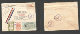 SALVADOR, EL. 1960 (4 June) San Miguel - USA, New Orleans (9 June) Registered Express Air Multifkd Envelope. VF Appealin - El Salvador