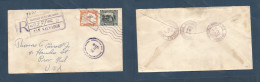 SALVADOR, EL. 1932 (27 July) Salvador - USA, Providence (10 Aug) Registered Multifkd Air. Fine. - El Salvador