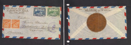 SALVADOR, EL. 1937 (10 Dic) S. Salvador - Germany, Wald Kirchen. Air Multifkd Via PAA - NY. Fine Usage. - El Salvador