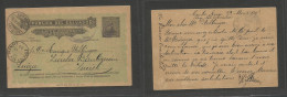 SALVADOR, EL. 1893 (23 March) Sta Ana - Switzerland, Zurich (22 Apr) 3c Black Illustr Stationary Card Via NY. VF Oversea - El Salvador