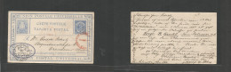 SALVADOR, EL. 1883 (13-18 Nov) San Salvador - Germany, Dresden (15 Dec) 3c Blue Illustrated Used Early Stationary Card,  - El Salvador