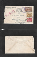 SALVADOR, EL. 1938 (3 June) S. Salvador - Denmark, Ribe (15 June) Air Multifkd Envelope, Incl Special Air Stamp Tied Vii - El Salvador