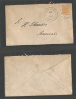 SALVADOR, EL. 1898 (10 Aug) Acajutla - Sonsonate. 5c Orange - Yellow Stationary Envelope, Village Violet Cds + Name Canc - El Salvador