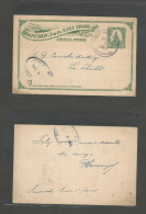 SALVADOR, EL. 1904 (3 Enero) Sonsonate - La Libertad 1c Green Stationary Card. Fine Used. - Salvador