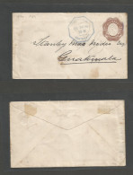 SALVADOR, EL. 1894 (Enero) GPO - Guatemala (30 Enero) 5c Brown Stationary Embossed Envelope, With Proper Arrival Ds Cach - El Salvador