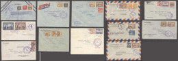 SALVADOR, EL. 1932-9. Selection Of 12 Better Multifkd Env Airmail To Diff Overseas Mostly European. Some Reg Ok Aus Pmks - Salvador