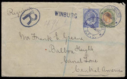 SOUTH AFRICA. 1915 (11 May). Winburg / OFC - Canal Zone / Central America (24 June). Reg Fkd Env / 6 1/2d Rate. Via Lond - Altri & Non Classificati