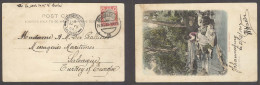 SOUTH AFRICA. 1903 (21 Dec). Tranvaal. Johannesburg - Turkey / Salonique. Fkd Env Card + Arrival BPO. Reverse Natal Rive - Sonstige & Ohne Zuordnung