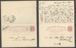 SOUTH AFRICA. 1896 (7 Oct). ZAR. Waterval Boven - Mexico (26 Nov). Via Pretoria. Doble Stat Card With Full Message + Tra - Altri & Non Classificati