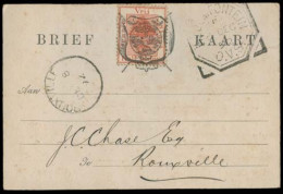 SOUTH AFRICA. 1892. Orange River. Bloemfontein - Rouxville. Brief Kaert Used + Arrival Cds. Fine Message. - Sonstige & Ohne Zuordnung