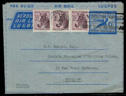 SOUTH AFRICA. 1956. Johanesburg - France. Air Lettersheet Stat + 3 Adtls Gyrafes. Nice Cond. - Other & Unclassified