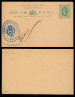 SOUTH AFRICA. C.1896. Specimen 1/2d Green Doble Stat Card, Handed To Argentina Consulate In Ciudad Del Cabo / Where Sign - Other & Unclassified