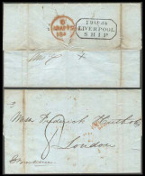 STRAITS SETTLEMENTS SINGAPORE. 1843 (24 Nov). Singapore / UK. EL. Endorsed "G. Buckham" With Liverpool Ship. (18 April 4 - Singapour (1959-...)