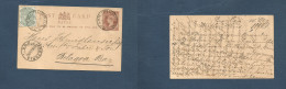 SOUTH AFRICA. 1896 (14 May) Natal. Durban - Delagoa Bay Via Pretoria, ZAR (16 May) 1/2d Brown Stat Card + 1 1/2d Green A - Sonstige & Ohne Zuordnung