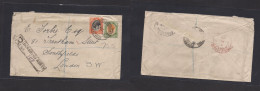 SOUTH AFRICA. 1910 (Oct 8) Boksburg North - London, UK (4 Nov) Registered Multifkd Env. - Sonstige & Ohne Zuordnung