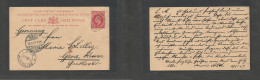 SOUTH AFRICA. 1907 (2 May) ORC. LM, Bethelem - Gera, Germany (26 May) 1d Red Stat Card, Canceled Grill 107. VF + Cds Alo - Sonstige & Ohne Zuordnung