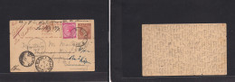 SOUTH AFRICA. 1899 (3-7 July) Natal, Batstone - Germany, Leipzig, Fwded (30 July) 1/2d Brown QV Stat Card + 1d Adtl, Tie - Sonstige & Ohne Zuordnung