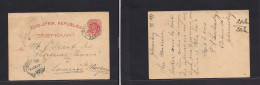 SOUTH AFRICA. 1897 (18 Jan) ZAR, Joburg - Lourenzo Marques, Port Mozambique (15 Jan) Addresed To French Postal Agent Of  - Sonstige & Ohne Zuordnung