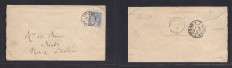 SOUTH AFRICA. 1893 (27 Sept) NATAL, Umzinto - Canada, NOVA Scotia, Truro (6 Nov) 2 1/2d Blue Fkd Env Via Durba. Reverse  - Other & Unclassified